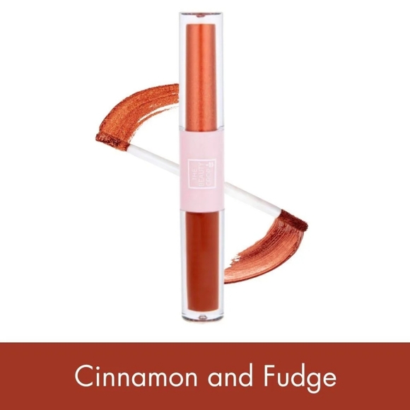 The BEAUTY CROP LIQUID EYESHADOW DUO Cinnamon & Fudge - Picture 1 of 5